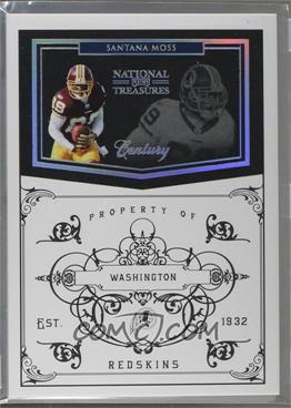 2010 Playoff National Treasures - [Base] - Century Silver #150 - Santana Moss /25 [Noted]