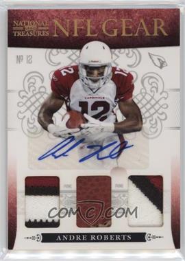 2010 Playoff National Treasures - NFL Gear - Trios Prime Signatures #10 - Andre Roberts /25