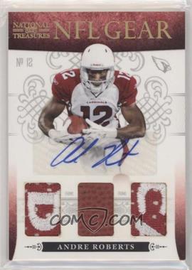 2010 Playoff National Treasures - NFL Gear - Trios Prime Signatures #10 - Andre Roberts /25