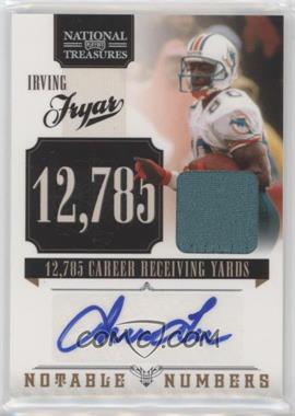 2010 Playoff National Treasures - Notable Numbers - Signature Materials #8 - Irving Fryar /25