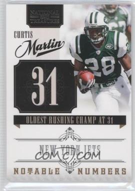 2010 Playoff National Treasures - Notable Numbers #14 - Curtis Martin /99