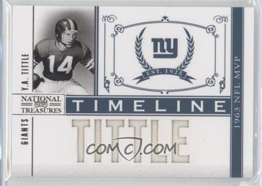 2010 Playoff National Treasures - Timeline - Names Materials #10 - Y.A. Tittle /99