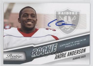 2010 Playoff Prestige - [Base] - Rookie Draft Picks Rights Autographs #202 - Andre Anderson /999