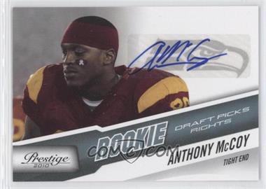 2010 Playoff Prestige - [Base] - Rookie Draft Picks Rights Autographs #206 - Anthony McCoy /999