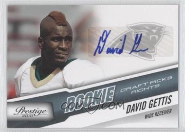 2010 Playoff Prestige - [Base] - Rookie Draft Picks Rights Autographs #229 - David Gettis /999