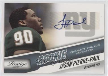 2010 Playoff Prestige - [Base] - Rookie Draft Picks Rights Autographs #250 - Jason Pierre-Paul /399