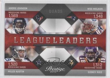 2010 Playoff Prestige - League Leaders #21 - Andre Johnson, Wes Welker, Miles Austin, Sidney Rice