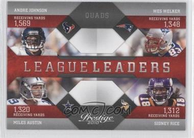 2010 Playoff Prestige - League Leaders #21 - Andre Johnson, Wes Welker, Miles Austin, Sidney Rice