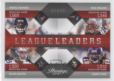 2010 Playoff Prestige - League Leaders #21 - Andre Johnson, Wes Welker, Miles Austin, Sidney Rice