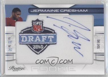 2010 Playoff Prestige - NFL Draft Class - Draft Logo Manufactured Patch Autographs #25 - Jermaine Gresham