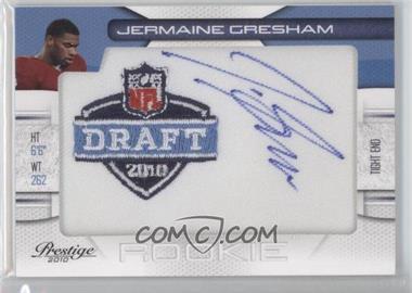 2010 Playoff Prestige - NFL Draft Class - Draft Logo Manufactured Patch Autographs #25 - Jermaine Gresham