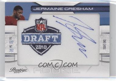 2010 Playoff Prestige - NFL Draft Class - Draft Logo Manufactured Patch Autographs #25 - Jermaine Gresham