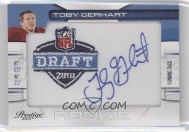 2010 Playoff Prestige - NFL Draft Class - Draft Logo Manufactured Patch Autographs #35 - Toby Gerhart