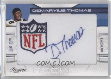 2010 Playoff Prestige - NFL Draft Class - NFL Shield Logo Manufactured Patch Autographs #29 - Demaryius Thomas