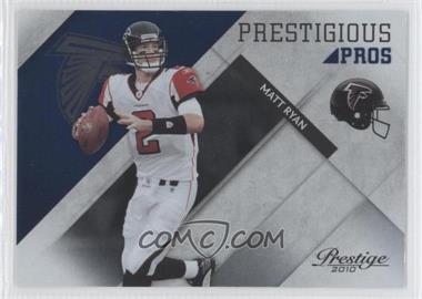 2010 Playoff Prestige - Prestigious Pros - Blue #35 - Matt Ryan