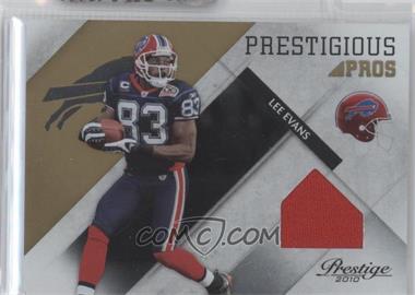 2010 Playoff Prestige - Prestigious Pros - Gold Materials #30 - Lee Evans /50