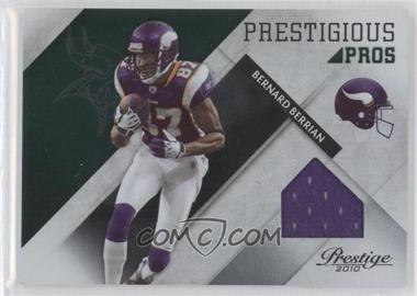 2010 Playoff Prestige - Prestigious Pros - Green Materials #2 - Bernard Berrian /100