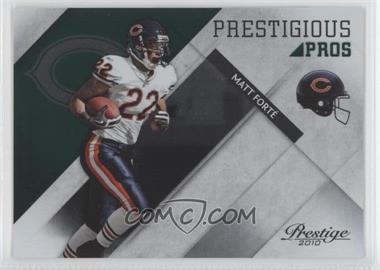 2010 Playoff Prestige - Prestigious Pros - Green #34 - Matt Forte /250