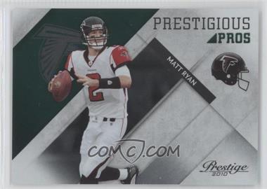 2010 Playoff Prestige - Prestigious Pros - Green #35 - Matt Ryan /250