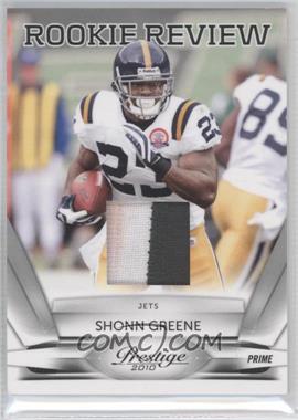 2010 Playoff Prestige - Rookie Review - Materials Prime #7 - Shonn Greene /50