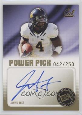 2010 Press Pass - Power Pick Autographs #PP-JB - Jahvid Best /250