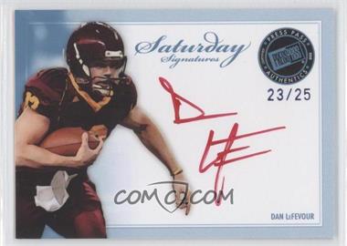 2010 Press Pass - Saturday Signatures - Blue Red Ink #SS-DL - Dan LeFevour /25