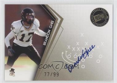 2010 Press Pass - Signings - Gold #PPS-BG - Brandon Ghee /99