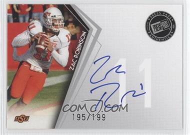 2010 Press Pass - Signings - Silver #PPS-ZR - Zac Robinson /199