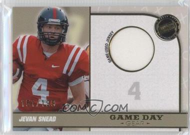 2010 Press Pass Portrait Edition - Game Day Gear - Gold #GDG-JS - Jevan Snead /199