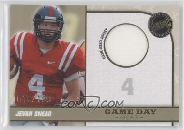 2010 Press Pass Portrait Edition - Game Day Gear - Gold #GDG-JS - Jevan Snead /199