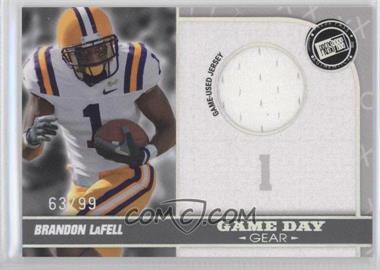 2010 Press Pass Portrait Edition - Game Day Gear - Silver Holofoil #GDG-BL - Brandon LaFell /99