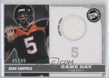 2010 Press Pass Portrait Edition - Game Day Gear - Silver Holofoil #GDG-SC - Sean Canfield /99