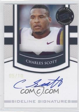 2010 Press Pass Portrait Edition - Sideline Signatures - Black #SS-CS.1 - Charles Scott /10