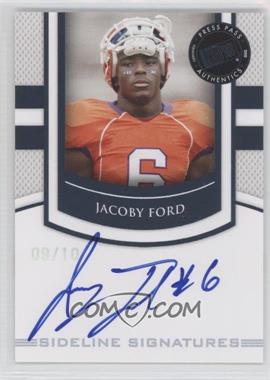 2010 Press Pass Portrait Edition - Sideline Signatures - Black #SS-JF - Jacoby Ford /10