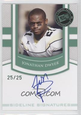 2010 Press Pass Portrait Edition - Sideline Signatures - Emerald #SS-JD - Jonathan Dwyer /25