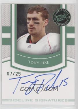 2010 Press Pass Portrait Edition - Sideline Signatures - Emerald #SS-TP - Tony Pike /25