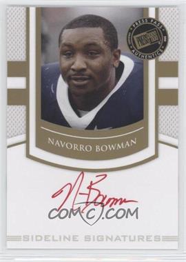 2010 Press Pass Portrait Edition - Sideline Signatures - Gold Red Ink #SS-NB - NaVorro Bowman