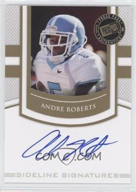 2010 Press Pass Portrait Edition - Sideline Signatures - Gold #SS-AR - Andre Roberts