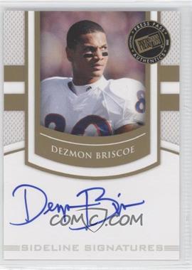 2010 Press Pass Portrait Edition - Sideline Signatures - Gold #SS-DB - Dezmon Briscoe