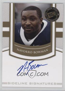 2010 Press Pass Portrait Edition - Sideline Signatures - Gold #SS-NB - NaVorro Bowman