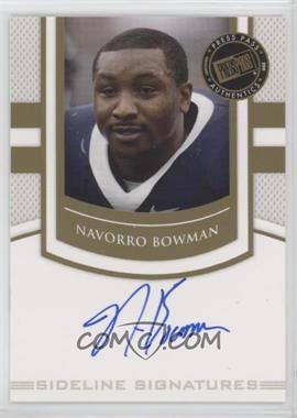 2010 Press Pass Portrait Edition - Sideline Signatures - Gold #SS-NB - NaVorro Bowman