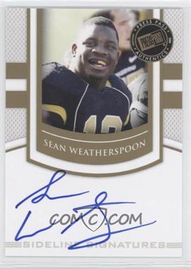 2010 Press Pass Portrait Edition - Sideline Signatures - Gold #SS-SW - Sean Weatherspoon