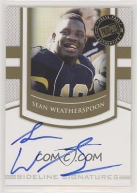 2010 Press Pass Portrait Edition - Sideline Signatures - Gold #SS-SW - Sean Weatherspoon