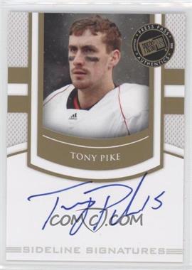 2010 Press Pass Portrait Edition - Sideline Signatures - Gold #SS-TP - Tony Pike