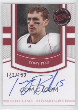 2010 Press Pass Portrait Edition - Sideline Signatures - Ruby #SS-TP - Tony Pike /150