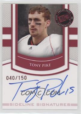 2010 Press Pass Portrait Edition - Sideline Signatures - Ruby #SS-TP - Tony Pike /150