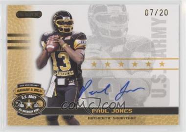 2010 Razor U.S. Army All-American Bowl - Autographs - Gold #BA-PJ1 - Paul Jones /20