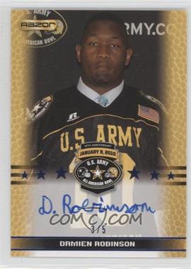 2010 Razor U.S. Army All-American Bowl - Selection Tour Autograph - Blue #TA-DR1 - Damien Robinson /5