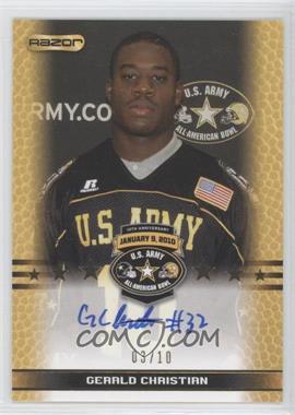 2010 Razor U.S. Army All-American Bowl - Selection Tour Autograph - Gold #TA-GC1 - Gerald Christian /10