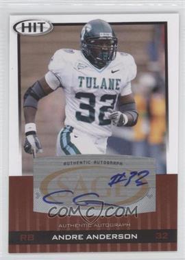 2010 SAGE Hit - [Base] - Autographs #A33 - Andre Anderson